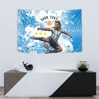 Personalized La Seleccion Argentina Soccer Tapestry Football Sun Of May Athletic Horse Mascot - Distressed Grunge Art