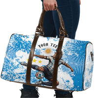 Personalized La Seleccion Argentina Soccer Travel Bag Football Sun Of May Athletic Horse Mascot - Distressed Grunge Art