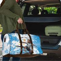 Personalized La Seleccion Argentina Soccer Travel Bag Football Sun Of May Athletic Horse Mascot - Distressed Grunge Art