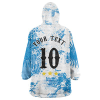 Personalized La Seleccion Argentina Soccer Wearable Blanket Hoodie Football Sun Of May Athletic Horse Mascot - Distressed Grunge Art