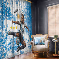 Personalized La Seleccion Argentina Soccer Window Curtain Football Sun Of May Athletic Horse Mascot - Distressed Grunge Art