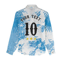 Personalized La Seleccion Argentina Soccer Women Casual Shirt Football Sun Of May Athletic Horse Mascot - Distressed Grunge Art
