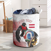 Personalized Austria Football Laundry Basket Unsere Burschen Striped Graphic With Action Player