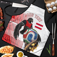 Personalized Austria Football Apron Unsere Burschen Striped Graphic With Action Player