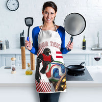 Personalized Austria Football Apron Unsere Burschen Striped Graphic With Action Player