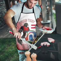 Personalized Austria Football Apron Unsere Burschen Striped Graphic With Action Player