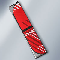 Personalized Austria Football Auto Sun Shade Unsere Burschen Striped Graphic With Action Player