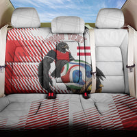 Personalized Austria Football Back Car Seat Cover Unsere Burschen Striped Graphic With Action Player