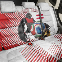 Personalized Austria Football Back Car Seat Cover Unsere Burschen Striped Graphic With Action Player