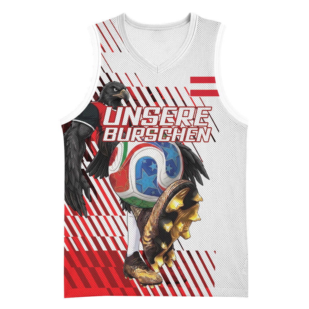 Personalized Austria Football Basketball Jersey Unsere Burschen Striped Graphic With Action Player