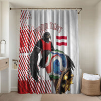 Personalized Austria Football Bathroom Set Unsere Burschen Striped Graphic With Action Player