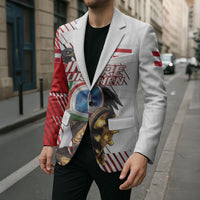 Personalized Austria Football Blazer Unsere Burschen Striped Graphic With Action Player