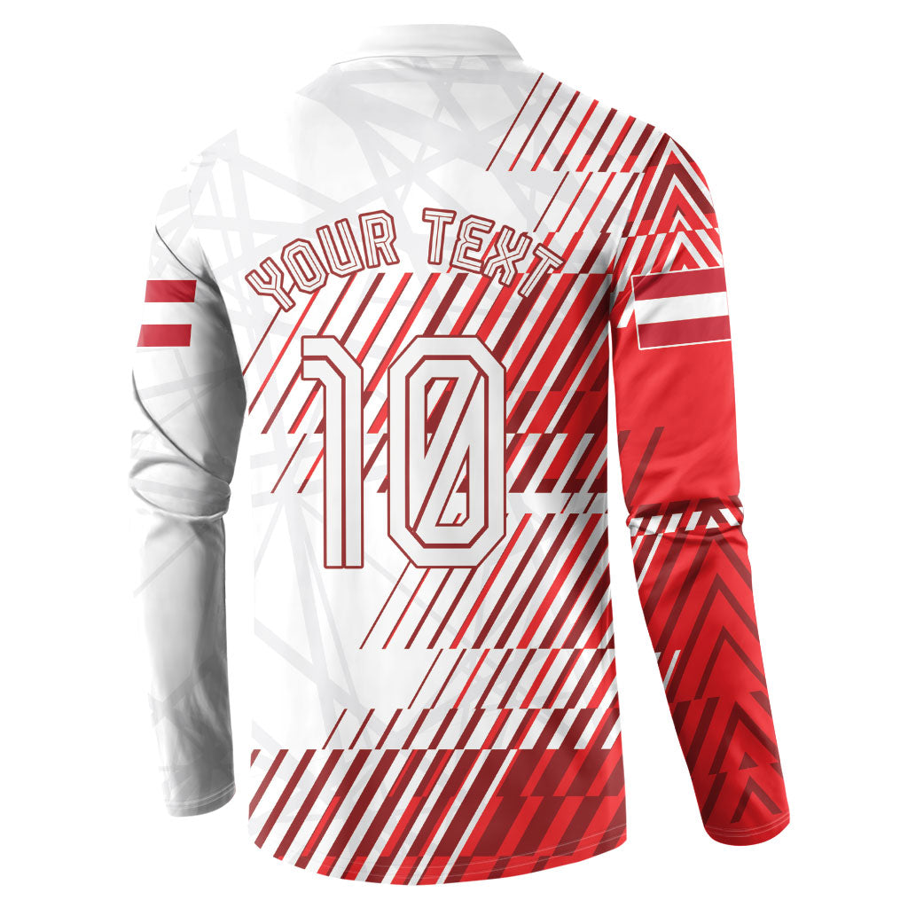 Personalized Austria Football Button Sweatshirt Unsere Burschen Striped Graphic With Action Player