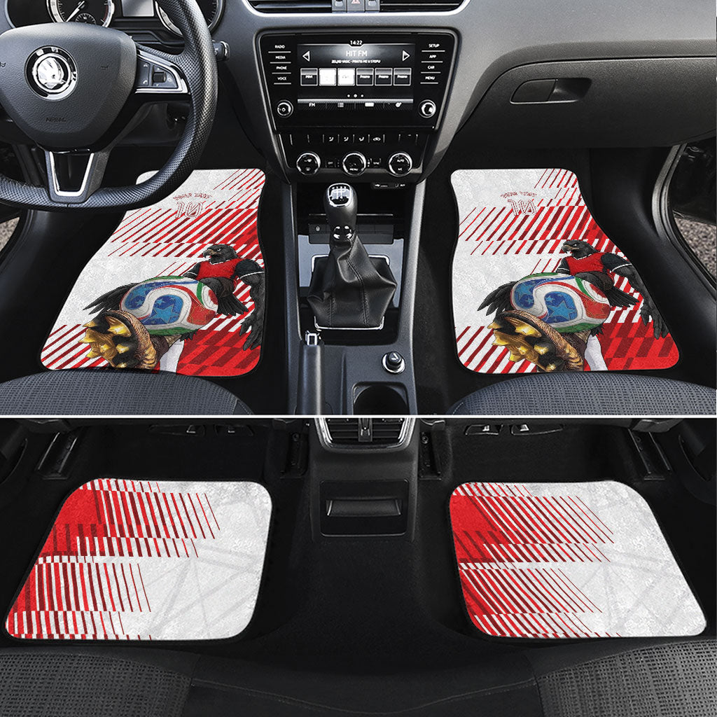 Personalized Austria Football Car Mats Unsere Burschen Striped Graphic With Action Player