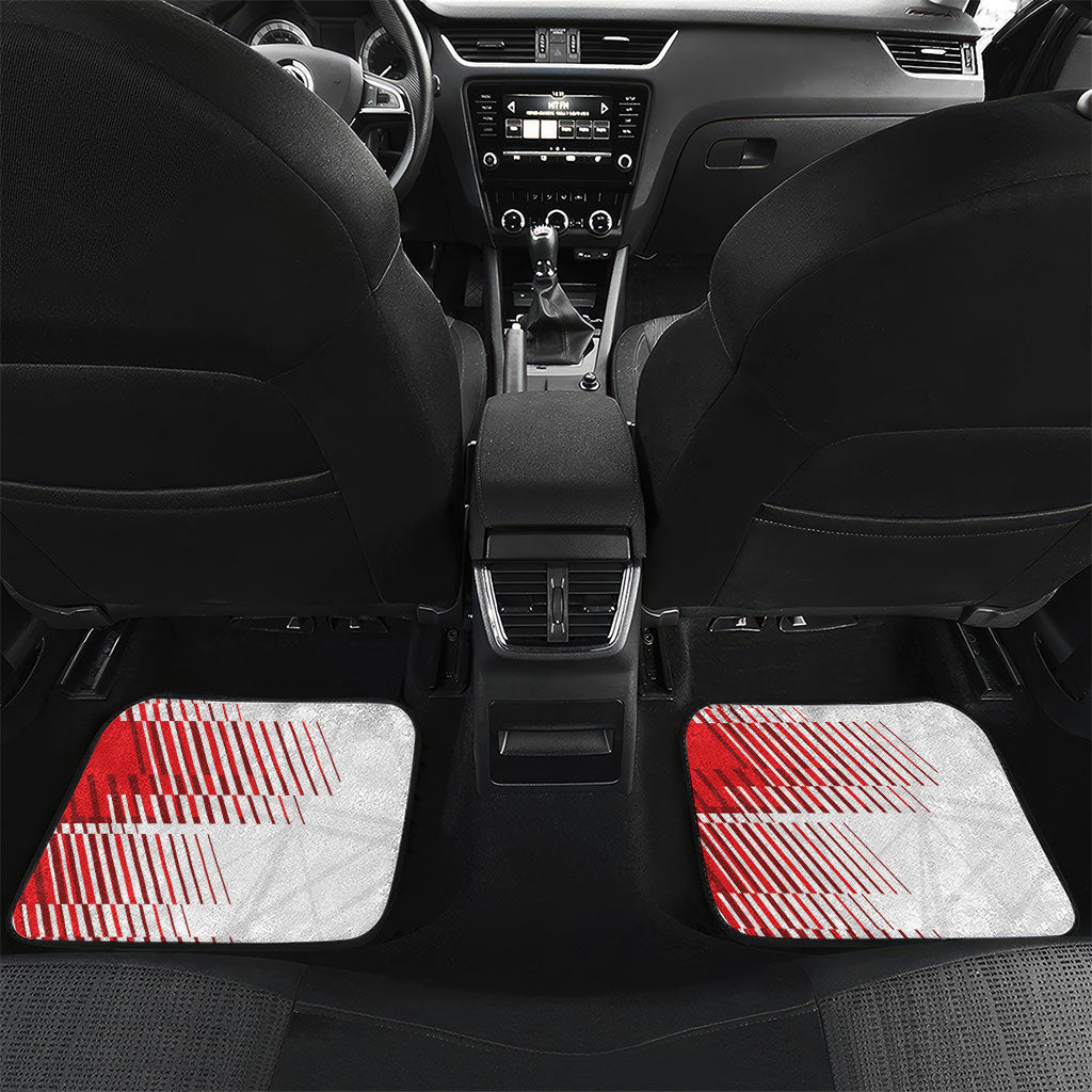 Personalized Austria Football Car Mats Unsere Burschen Striped Graphic With Action Player