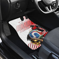 Personalized Austria Football Car Mats Unsere Burschen Striped Graphic With Action Player