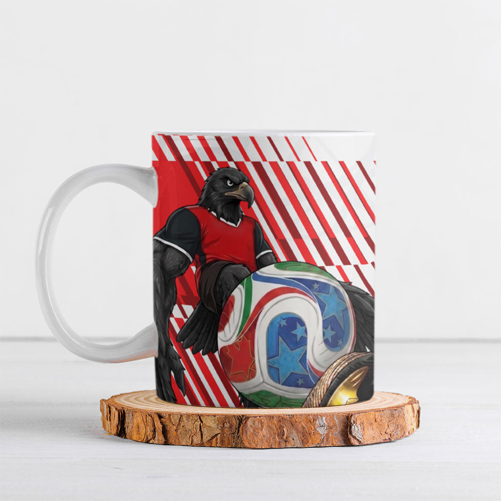 Personalized Austria Football Ceramic Mug Unsere Burschen Striped Graphic With Action Player