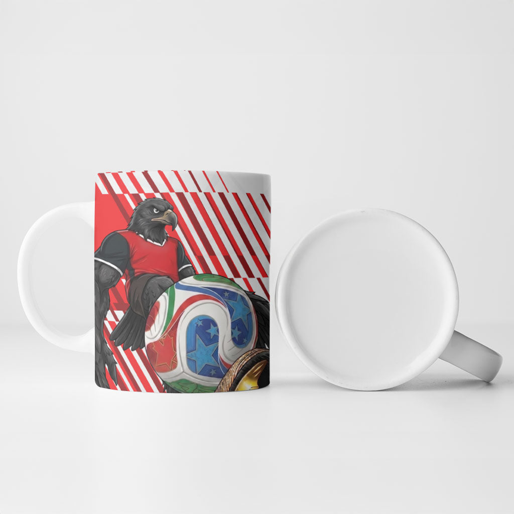 Personalized Austria Football Ceramic Mug Unsere Burschen Striped Graphic With Action Player