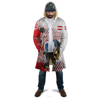 Personalized Austria Football Cloak Unsere Burschen Striped Graphic With Action Player