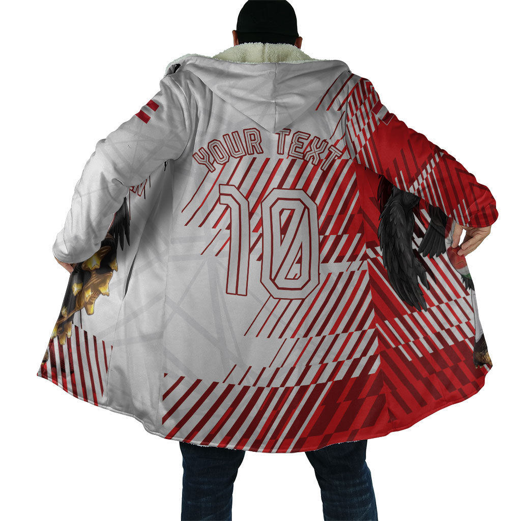 Personalized Austria Football Cloak Unsere Burschen Striped Graphic With Action Player