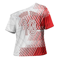 Personalized Austria Football Cross Shoulder Shirt Unsere Burschen Striped Graphic With Action Player