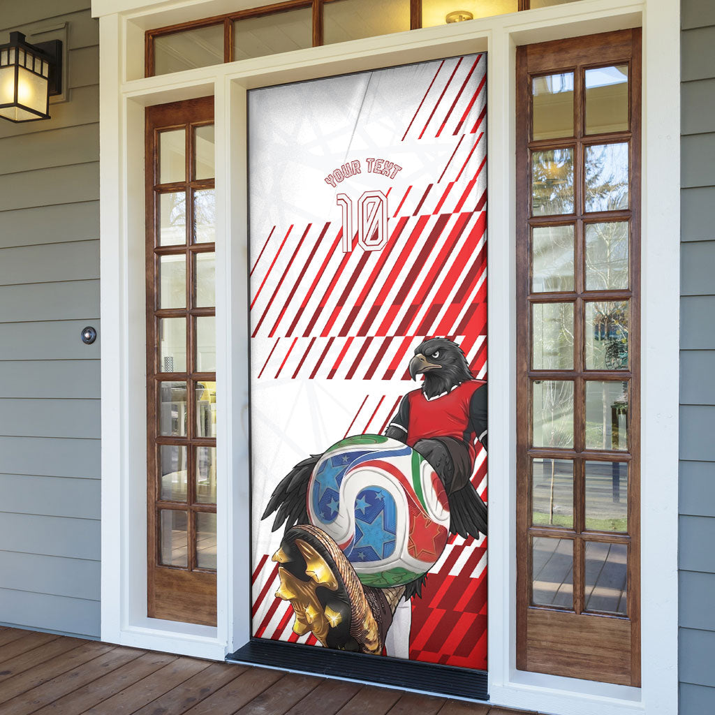 Personalized Austria Football Door Cover Unsere Burschen Striped Graphic With Action Player