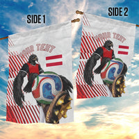 Personalized Austria Football Garden Flag Unsere Burschen Striped Graphic With Action Player