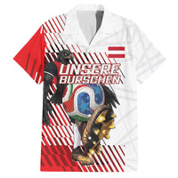 Personalized Austria Football Hawaiian Shirt Unsere Burschen Striped Graphic With Action Player
