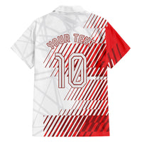 Personalized Austria Football Hawaiian Shirt Unsere Burschen Striped Graphic With Action Player