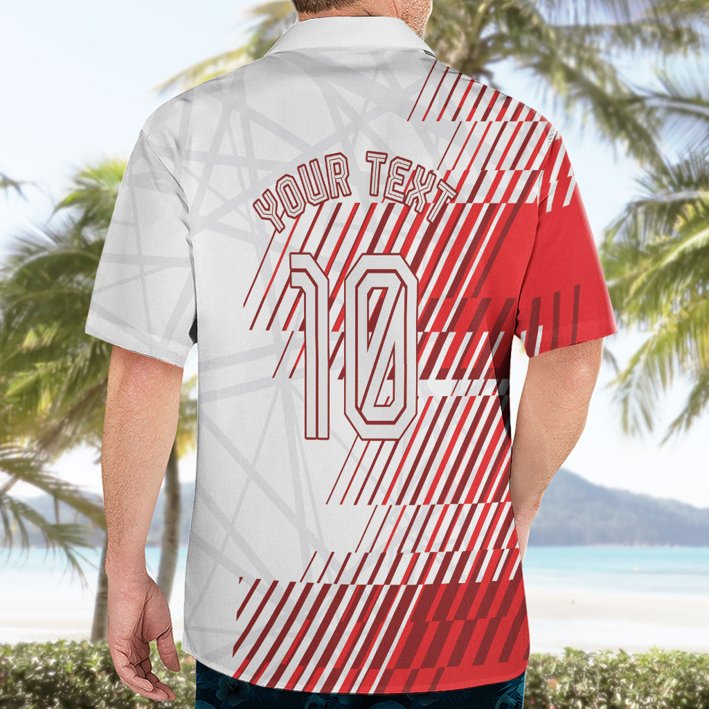 Personalized Austria Football Hawaiian Shirt Unsere Burschen Striped Graphic With Action Player