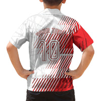 Personalized Austria Football Hawaiian Shirt Unsere Burschen Striped Graphic With Action Player