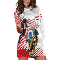 Personalized Austria Football Hoodie Dress Unsere Burschen Striped Graphic With Action Player