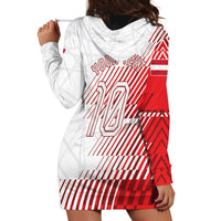 Personalized Austria Football Hoodie Dress Unsere Burschen Striped Graphic With Action Player