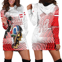 Personalized Austria Football Hoodie Dress Unsere Burschen Striped Graphic With Action Player