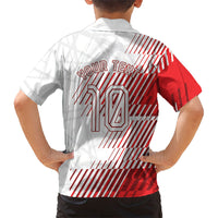 Personalized Austria Football Kid Hawaiian Shirt Unsere Burschen Striped Graphic With Action Player