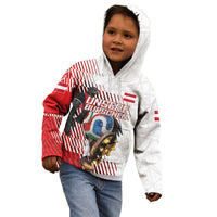 Personalized Austria Football Kid Hoodie Unsere Burschen Striped Graphic With Action Player