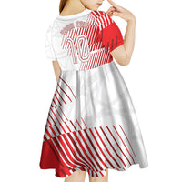 Personalized Austria Football Kid Short Sleeve Dress Unsere Burschen Striped Graphic With Action Player
