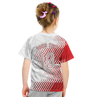 Personalized Austria Football Kid T Shirt Unsere Burschen Striped Graphic With Action Player