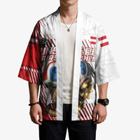 Personalized Austria Football Kimono Unsere Burschen Striped Graphic With Action Player