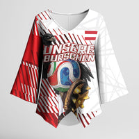 Personalized Austria Football Kimono Sleeve Blouse Unsere Burschen Striped Graphic With Action Player
