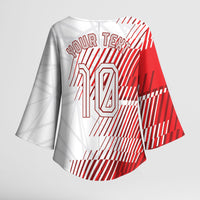 Personalized Austria Football Kimono Sleeve Blouse Unsere Burschen Striped Graphic With Action Player