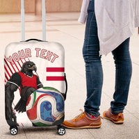 Personalized Austria Football Luggage Cover Unsere Burschen Striped Graphic With Action Player