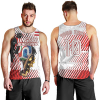Personalized Austria Football Men Tank Top Unsere Burschen Striped Graphic With Action Player