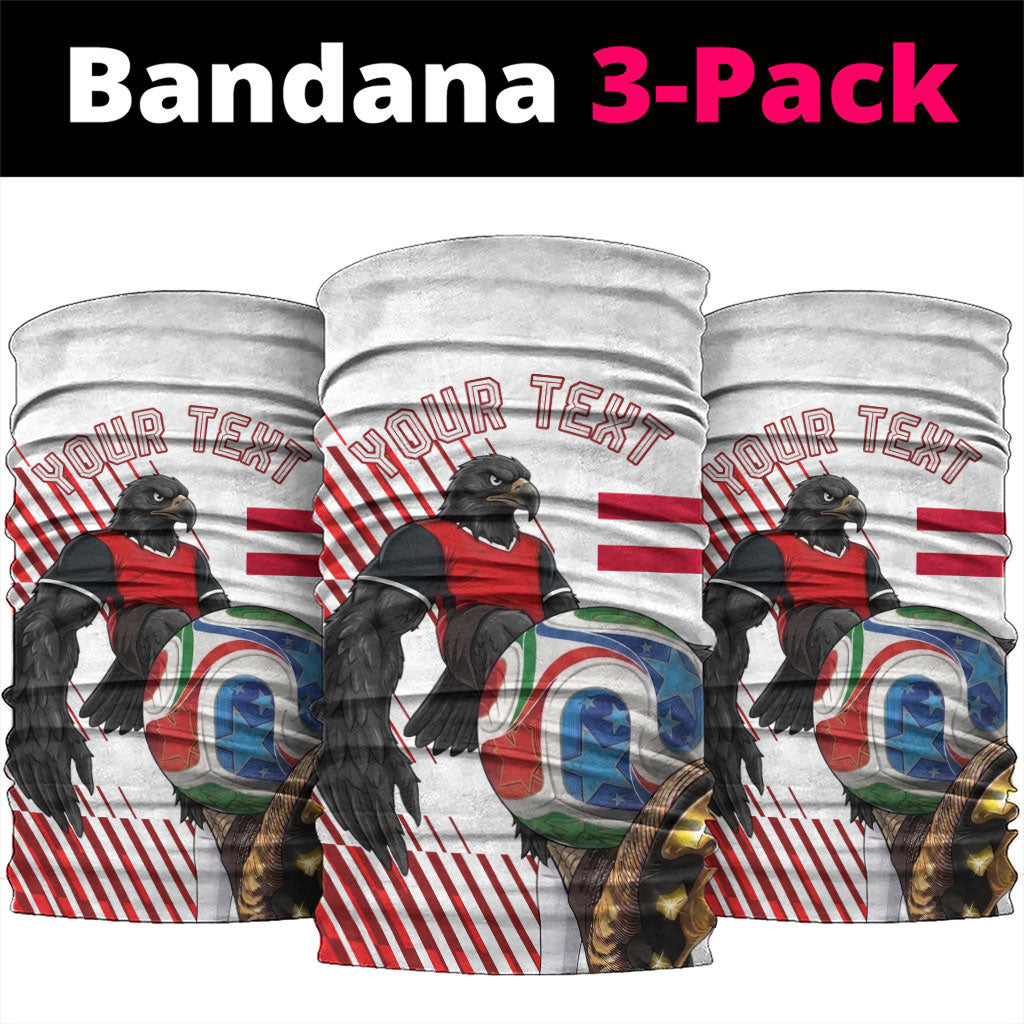Personalized Austria Football Neck Gaiter Unsere Burschen Striped Graphic With Action Player