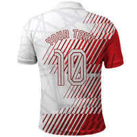 Personalized Austria Football Polo Shirt Unsere Burschen Striped Graphic With Action Player