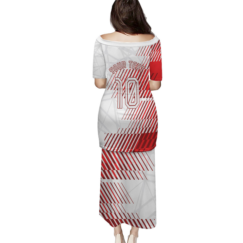 Personalized Austria Football Puletasi Unsere Burschen Striped Graphic With Action Player