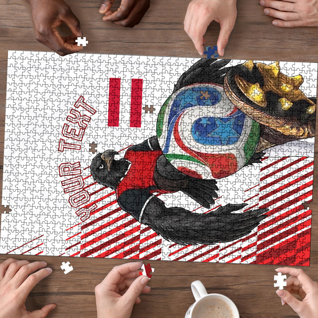 Personalized Austria Football Puzzle Unsere Burschen Striped Graphic With Action Player