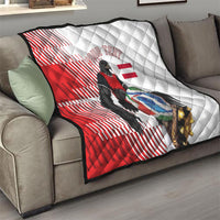 Personalized Austria Football Quilt Unsere Burschen Striped Graphic With Action Player
