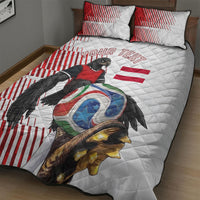 Personalized Austria Football Quilt Bed Set Unsere Burschen Striped Graphic With Action Player