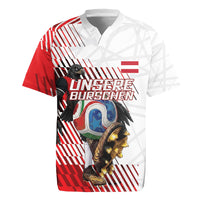 Personalized Austria Football Rugby Jersey Unsere Burschen Striped Graphic With Action Player